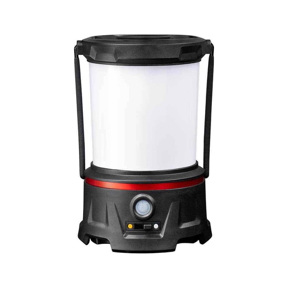 Coast EAL40R LED Lantern - Black and red camping lantern on a white background
