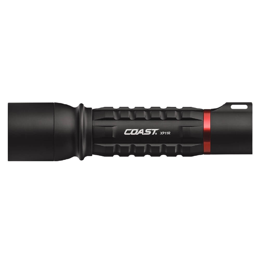 Coast XP11R LED Torch Black flashlight with 'Coast' branding on a white background