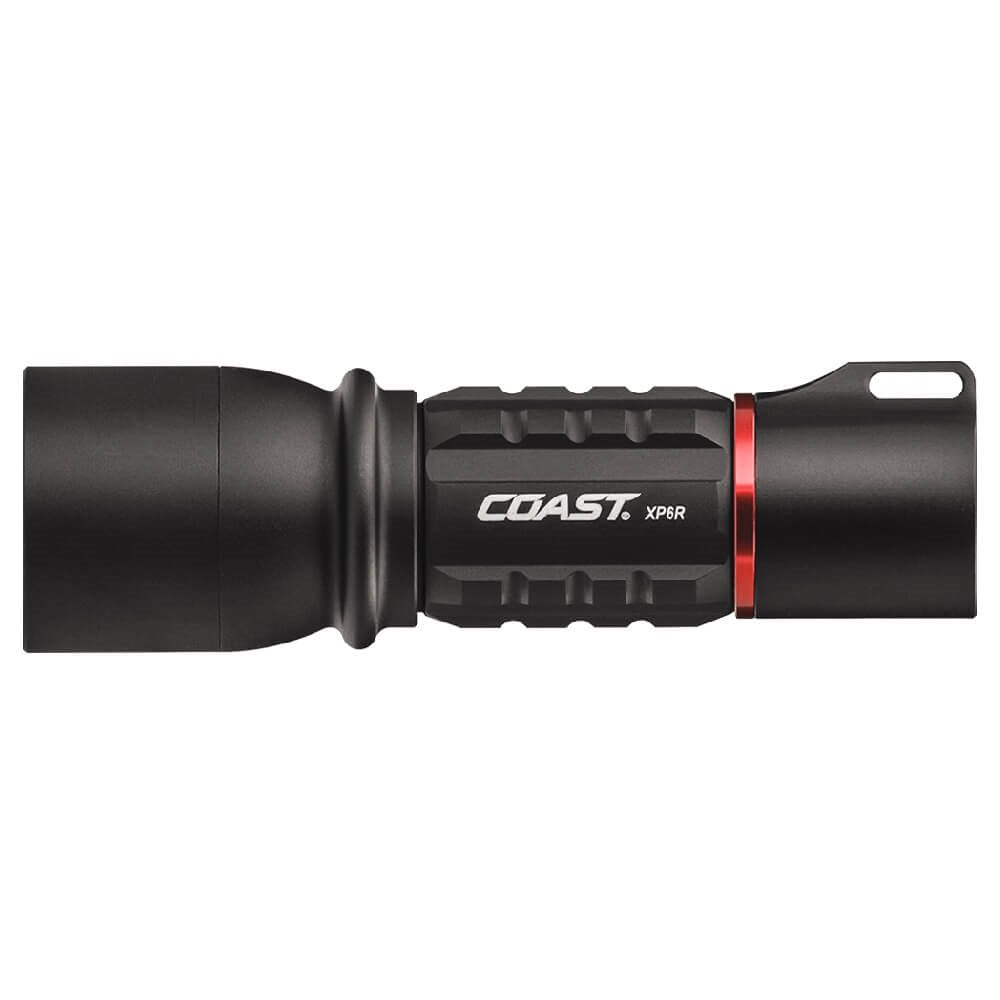 Coast XP6RLED Torch - Black flashlight with 'COAST' branding on a white background